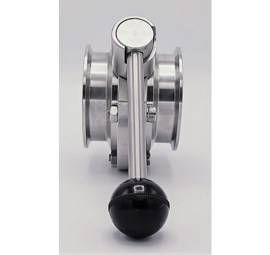 Nerezová klapka přímá, clamp typ C-C | DN65_180 (K91)