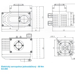 jednootáčkový elektromotor - rozměry