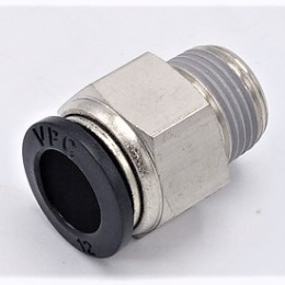 Šroubení přímé DN 12mm x 1/2, nástrčné šroubení z plastu