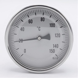 Celonerezový bimetalový teploměr s ponorným dříkem  200 mm, do jímky, 0-150 ℃,