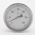 Celonerezový bimetalový teploměr s ponorným dříkem 200 mm, do jímky