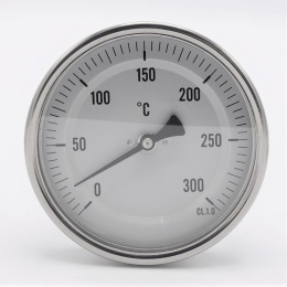 Celonerezový bimetalový teploměr s ponorným dříkem, závitový | 0-300℃ (1/2”) 200 mm