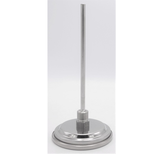 Celonerezový bimetalový teploměr s ponorným dříkem, závitový | 0-300℃ (1/2”) 200 mm