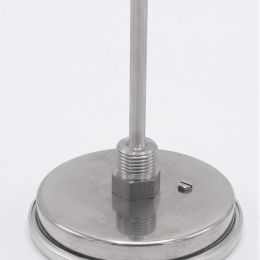 Celonerezový bimetalový teploměr s ponorným dříkem, závitový (1/2”), 0-100 ℃, 100 mm