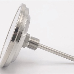 Celonerezový bimetalový teploměr s ponorným dříkem, závitový (1/2”),-30/50 ℃, 100 mm