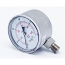 náhled produktu Celonerezový, nízkotlaký tlakoměr se spodním připojením | 0-100 mbar/0-1000 mm H2O