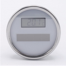 Celonerezový teploměr, digitální, solární průměr 3”,stem 6''(-50+150 °C)