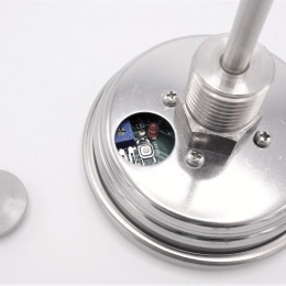 Celonerezový teploměr, digitální, solární průměr 3”,stem 6''(-50+150 °C)