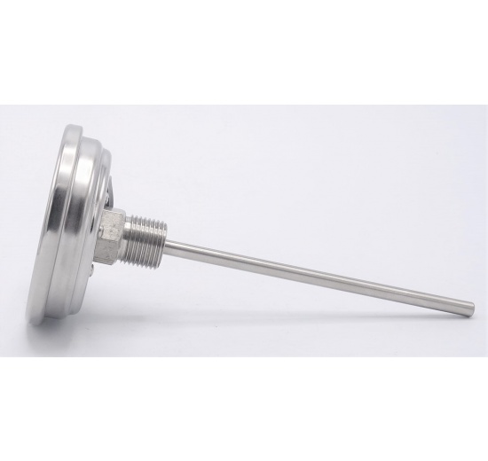 Celonerezový teploměr, digitální, solární průměr 3”,stem 6''(-50+150 °C)