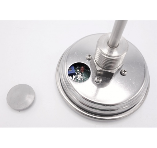 Celonerezový teploměr, digitální, solární průměr 3”,stem 6''(-50+150 °C)