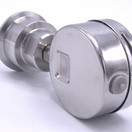 Celonerezový tlakoměr, číselník 63 mm, s oddělovací membránou-CLAMP DIN 32676, límeček 50.5 mm