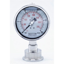 náhled produktu Celonerezový tlakoměr s oddělovací membránou CLAMP DIN 32676 , 100mm, 0-25 bar, (CLAMP límeček 64 mm)