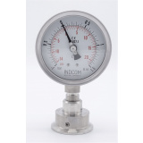 náhled produktu Celonerezový tlakoměr s oddělovací membránou CLAMP DIN 32676, 100mm | -1/1,5 bar