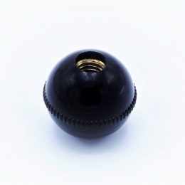 černá plastová kulička na ovládací páčku k nerezové přímé motýlové klapce