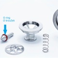 Těsnění klapky silikon VMQ (náhradní O kroužek pro nerezové zpětné klapky navařovací, CLAMP)