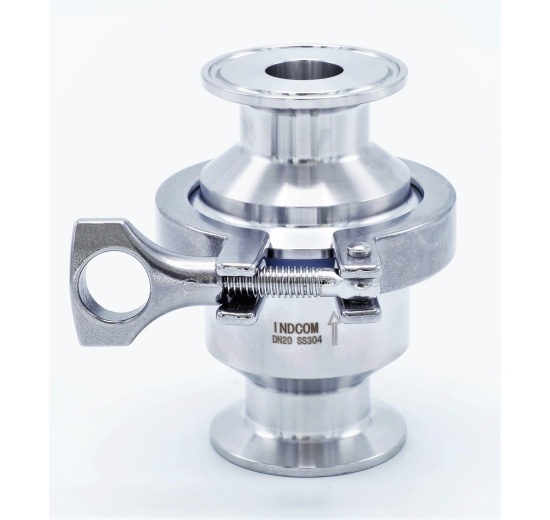 nerezová zpětná klapka, clamp připojení DN20 (límeček 50,5 mm)