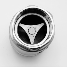 detail celonerezové zpětné klapky, závitová 2”