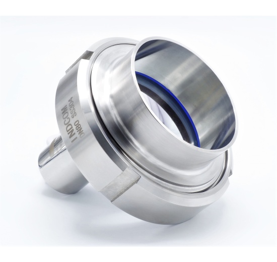 Průhledítko maticové s LED osvětlením, navařovací, DN80