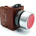 Tlačítko neprosvětlené - červené, 1x NC kontakt