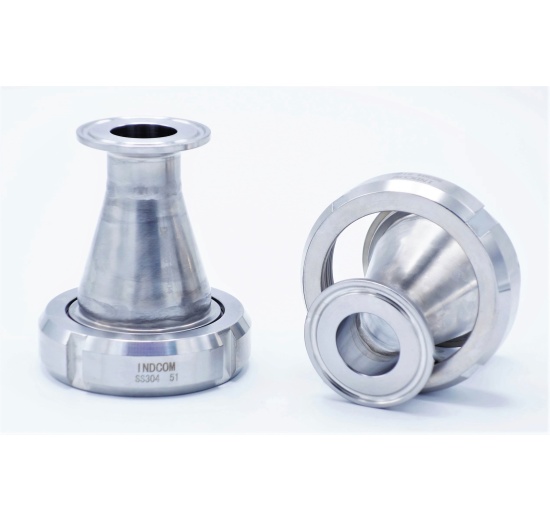 redukce soustředná, norma SMS/DIN CLAMP (DN51/DIN DN25)