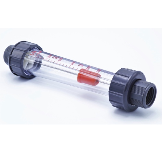 rotametr s průtokem 100 - 1000 l/hod. a maximálním tlakem 0,6 MPa