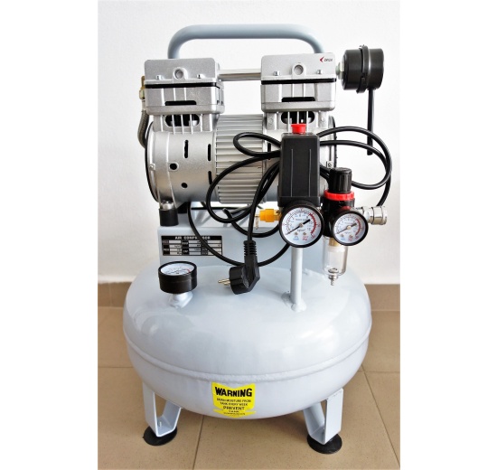 kompresor bezolejový, průtok 100 l/min., objem vzdušníku 20 l