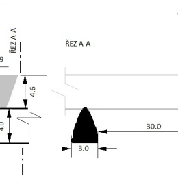 štěrbinové síto - výkres