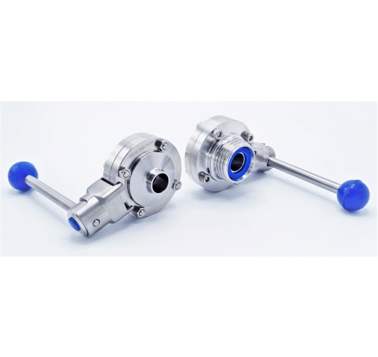 nerezové přímé (motýlové) klapky, typ G-S (závitové/navařovací)