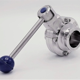 Nerezová motýlková klapka, clamp typ C-C DN40 (límeček 50.5mm)