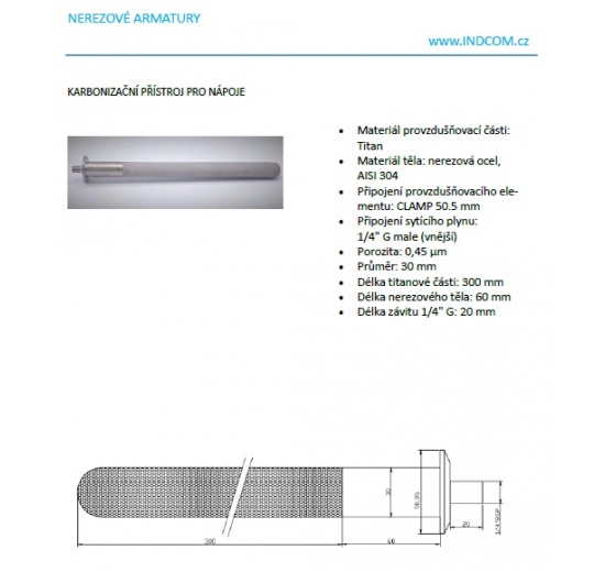 datasheet ke karbonizačnímu elementu