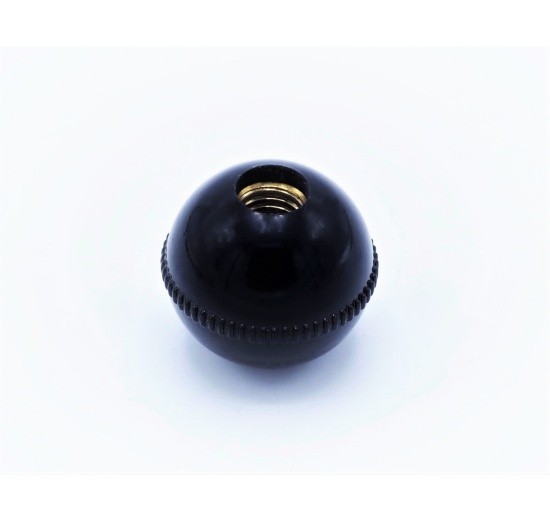 černá plastová kulička na ovládací páčku k nerezové přímé motýlové klapce