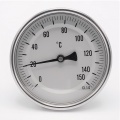 Celonerezový bimetalový teploměr s ponorným dříkem, závitový (1/2”), 0-150 ℃,  100 mm