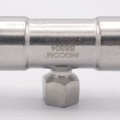 T-kus, lisovací F/F(závit vnitřní)/F 35_1/2"_35, nerezová ocel