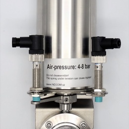 Nerezová klapka přímá DN20, závitová typ G-G, s pneumatickým pohonem