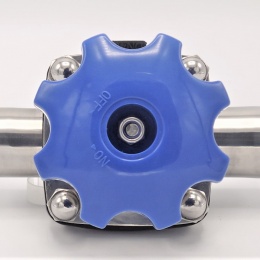 detail membránového navařovacího nerezového ventilu DN40