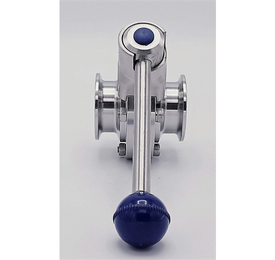 DN25 Nerezová klapka přímá, clamp typ C-C