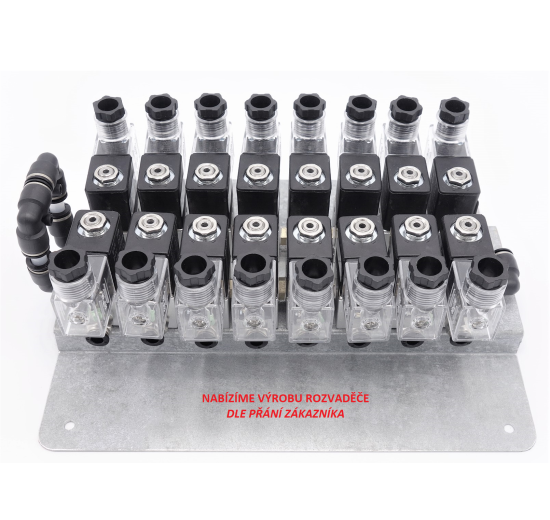 Elektromagnetický rozvaděč 3/2, G 1/8" - skupinová montáž