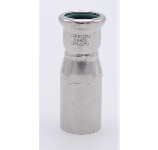 Lisovací redukce (redukovaná vsuvka) M/F 28/22 mm, nerez