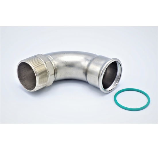 oblouk lisovací 90° F/závit vnější s O-kroužkem