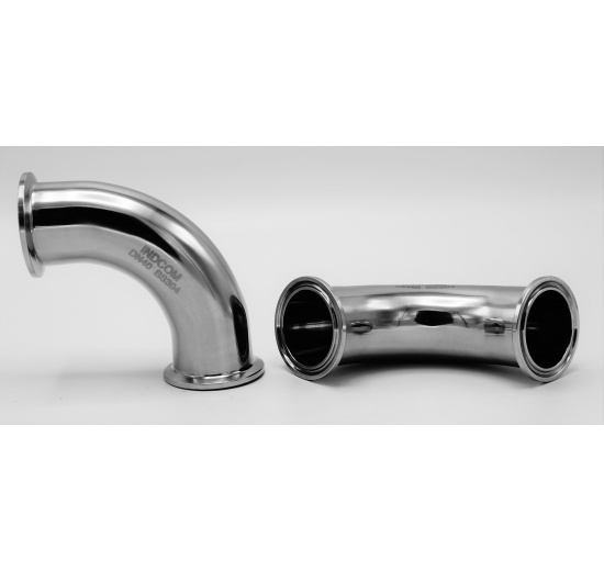 nerezová kolena CLAMP 90° DN40