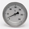 Celonerezový bimetalový teploměr s ponorným dříkem, závitový (1/2”), 0-300 ℃, 100 mm