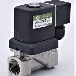 Nerezový elektromagnetický ventil 2/2, G 1/2", AC24V, NC