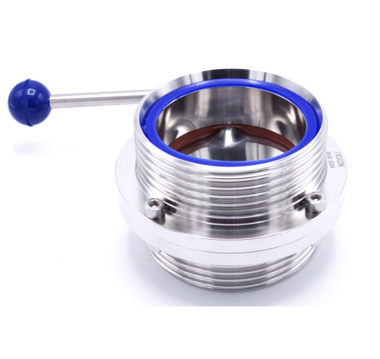 Nerezová klapka přímá, závitová typ G-G  DN100