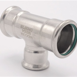 T-kus, lisovací,redukovaný, nerezový F/F/F 35_28_35