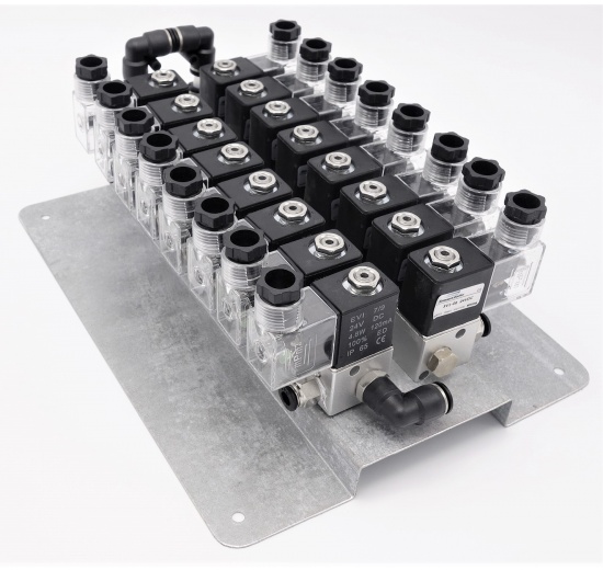Elektromagnetické rozvaděče 3/2 (PILOTNÍ VENTILY) - skupinová montáž