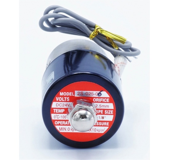 elektromagnetický ventil 24 V, typ 2/2, bez napětí uzavřený