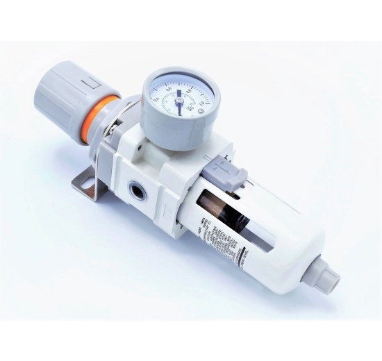 filtr s redukčním ventilem a ochranným košem