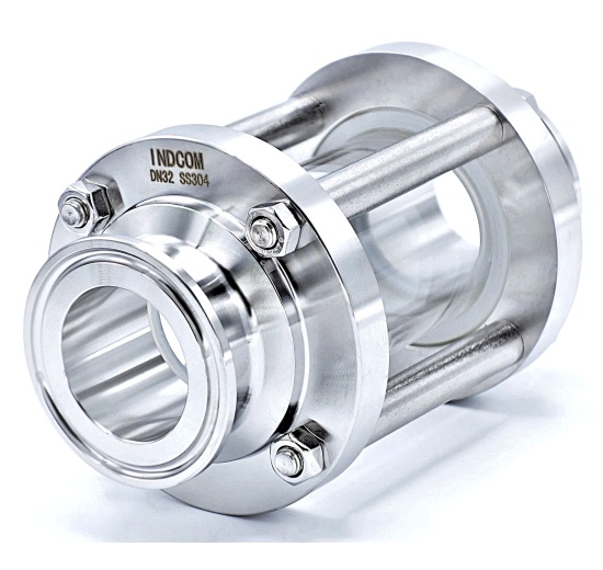 Průhledítko potrubní DN32, CLAMP připojení dle DIN 32676