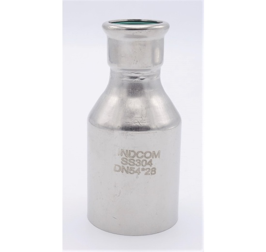 Lisovací redukce (redukovaná vsuvka) M/F 54/28 mm, nerezová