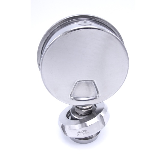 Tlakoměr s oddělovací membránou, potravinářské šroubení DIN 11851, číselník 100 mm,matice DN32, 0-6 bar